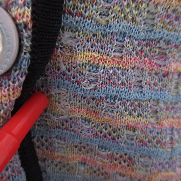 Exclusively Misook Sweater Cardigan  Large Rainbow Colorful Career‎ Church - Picture 8 of 16